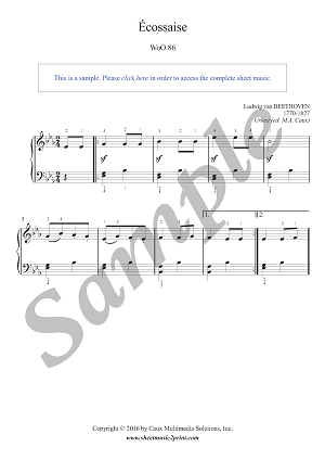 Écossaise in E flat Major, WoO 86 -- Urtext