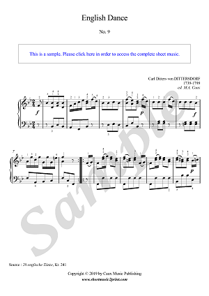 English Dance in B flat Major, Kr. 241, No. 9