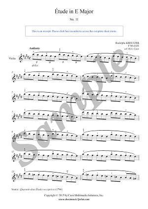 Étude No. 11 in E Major