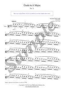 Kreutzer : Etude No. 11 - Viola