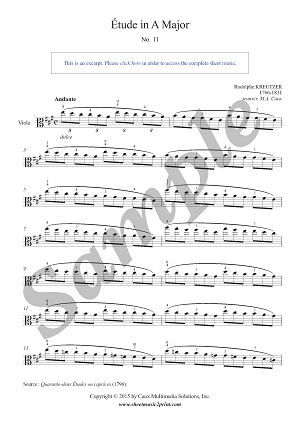 Étude No. 11 in A Major