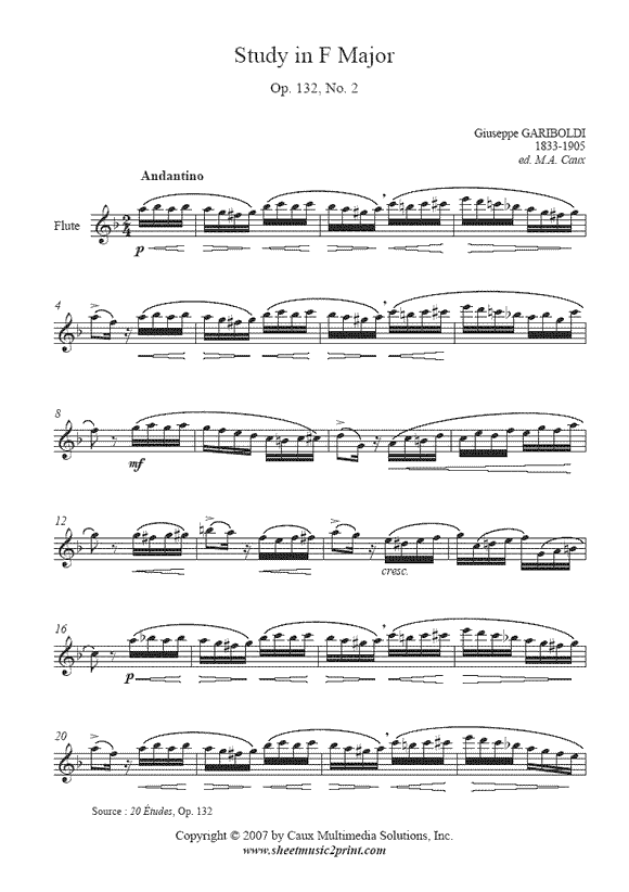 Gariboldi : Etude Op. 132, No. 2