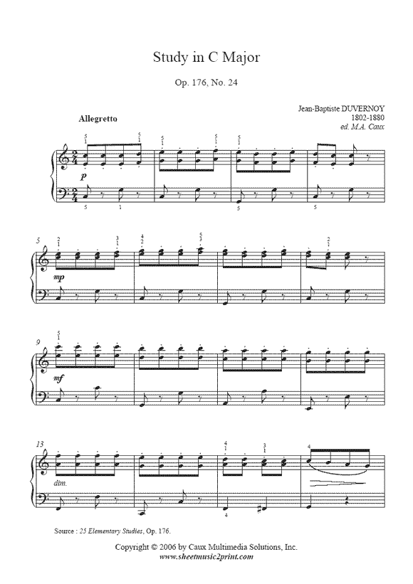 Duvernoy : Etude Op. 176, No. 24