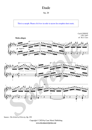 Etude in E Major, Op. 299, No. 29