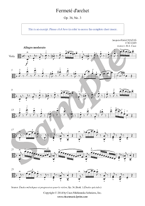 Mazas : Étude Op. 36, No. 3 - Viola