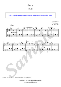 Czerny : Etude in F Major, Op. 777, No. 22