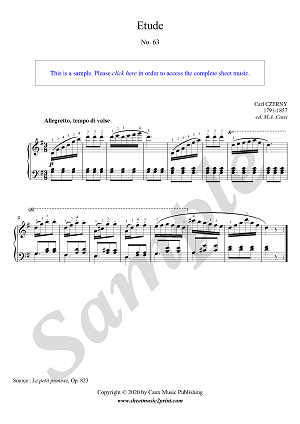 Czerny : Etude in G Major, Op. 823, No. 63