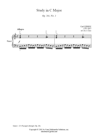 Exercise in C Major, Op. 261, No. 2