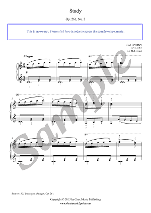 Study in C Major, Op. 261, No. 3