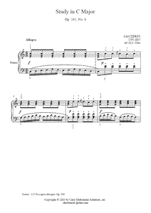 Czerny : Exercise Op. 261, No. 4