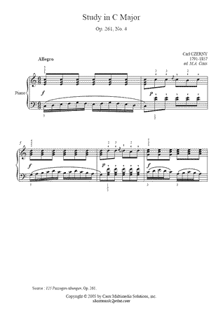 Exercise in C Major, Op. 261, No. 4