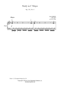 Czerny : Exercise Op. 261, No. 6