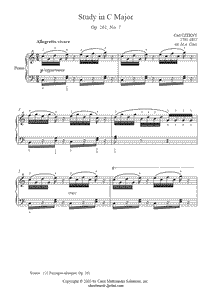 Czerny : Exercise Op. 261, No. 7