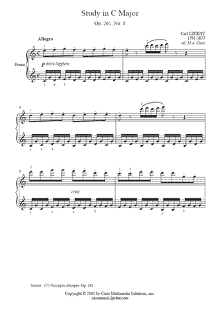 Exercise in C Major, Op. 261, No. 8