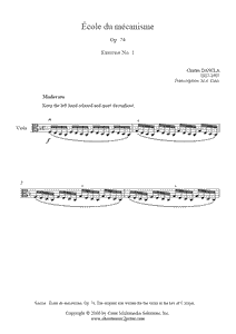 Dancla : Exercise Op. 74, No. 1 - Viola