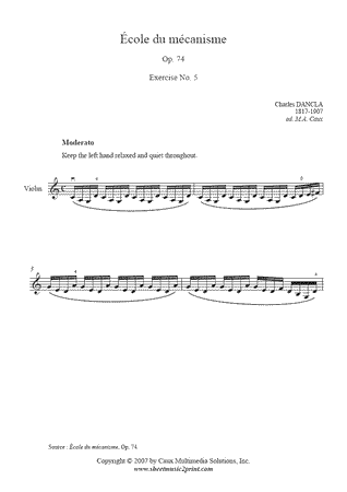 Exercise Op. 74, No. 5 (<em>École du mécanisme</em>)