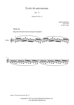 Exercise Op. 74, No. 6 (<em>École du mécanisme</em>)