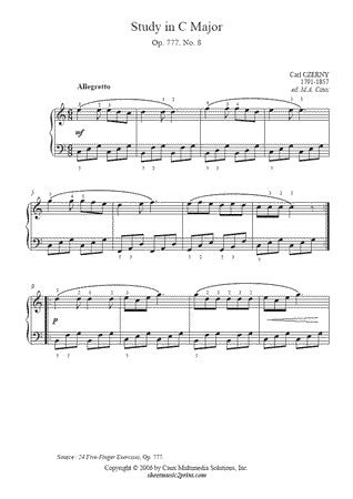 Exercise in C Major, Op. 777, No. 8
