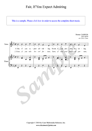 Fair, If You Expect Admiring - E flat Major