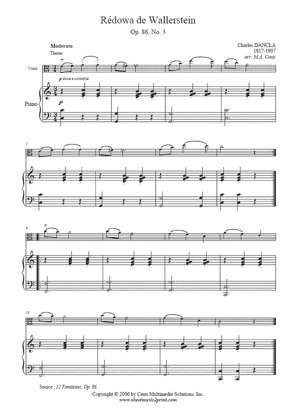 Dancla : Fantaisie Op. 86, No. 3 - Viola