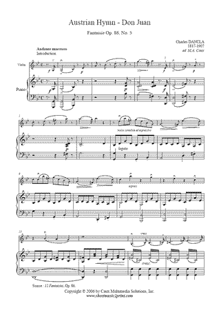 Fantaisie Op. 86, No. 5 (Austrian Hymn - Don Juan)