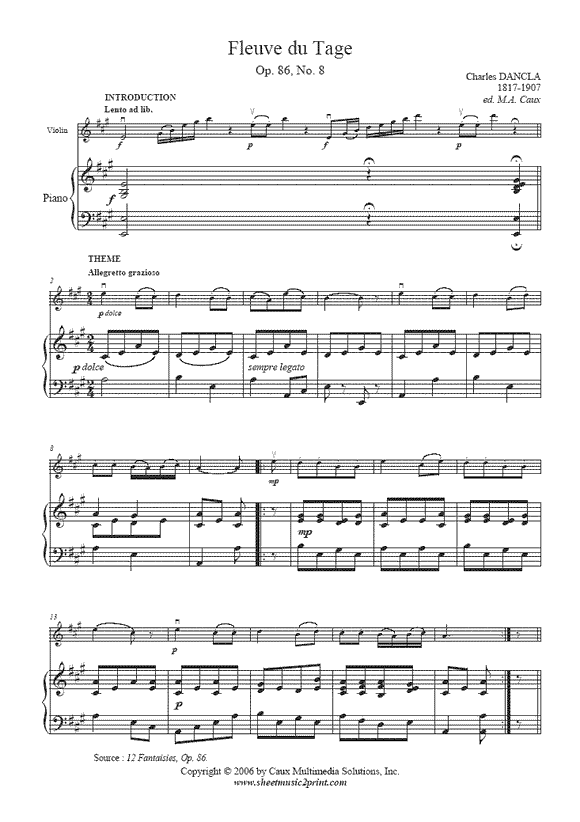 Dancla : Fantaisie Op. 86, No. 8