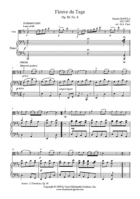 Dancla : Fantaisie Op. 86, No. 8 - Viola