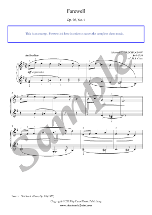 Farewell, Op. 98, No. 4