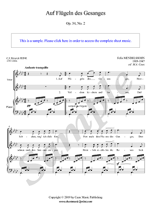 Auf Flügeln des Gesanges, Op. 34, No. 2 - A flat Major