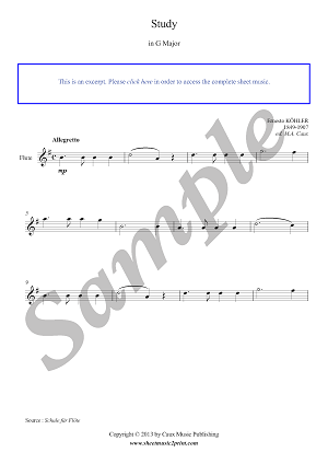 Study in G Major : Allegretto - Grade 1
