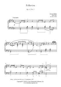 Grieg : Folkevise, Op. 12, No. 5