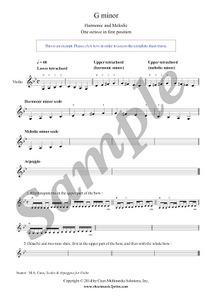 Violin : G minor Scales & Arpeggio - Grade 1