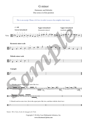 G minor Scales & Arpeggio