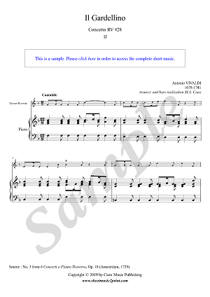 Il Gardellino : Concerto RV 428 (2/3 : Cantabile)