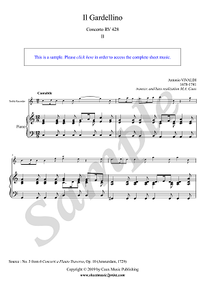 Il Gardellino : Concerto RV 428 (2/3 : Cantabile)