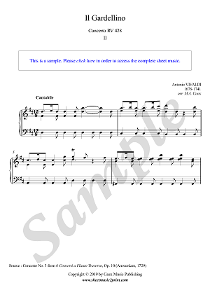 Vivaldi : Il Gardellino - Cantabile - Piano