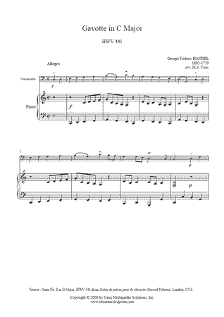 Gavotte HWV 441