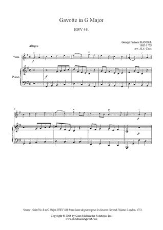 Gavotte in G Major, HWV 441