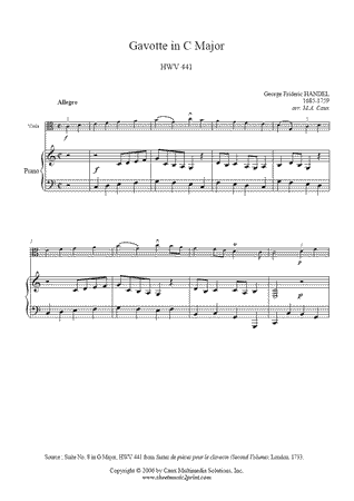 Gavotte HWV 441