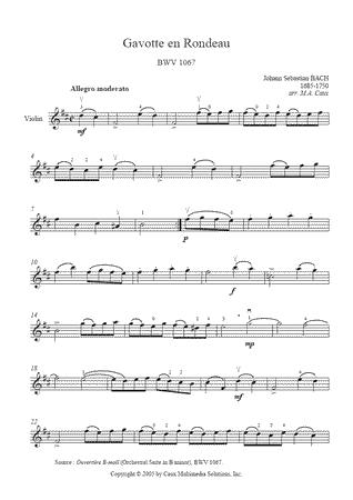 Gavotte en Rondeau, BWV 1067