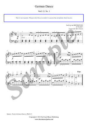 German Dance WoO 13, No. 1 -- Urtext