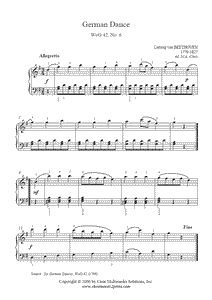 Beethoven : German Dance WoO 42, No. 6 - Piano