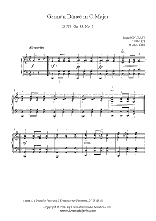 German Dance, D 783, Op. 33, No. 9