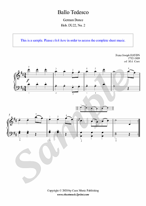 German Dance in D Major, Hob. IX:22, No. 2