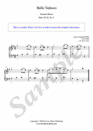 German Dance in G Major, Hob. IX:22, No. 3