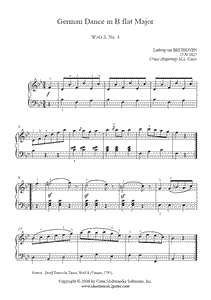 Beethoven : German Dance WoO 8, No. 4