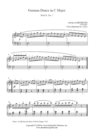 German Dance in C Major, WoO 8, No. 7 -- Urtext