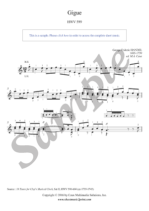 Gigue in C Major for a Musical Clock, HWV 599