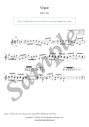 Handel : Gigue for a Musical Clock, HWV 599