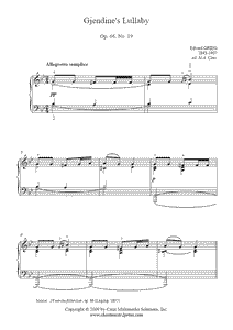 Grieg : Gjendine's Lullaby, Op. 66, No. 19